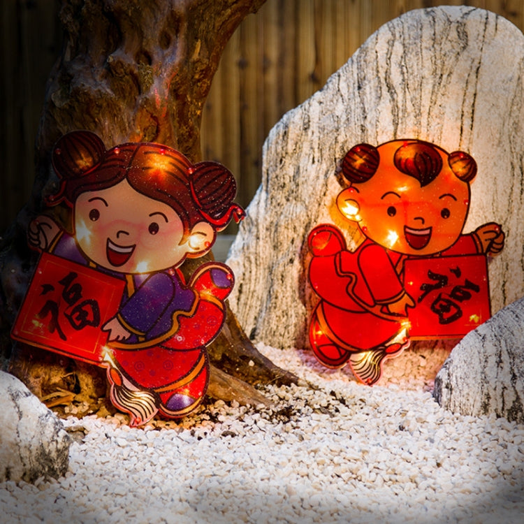 New Year Pendant Lantern Spring Festival Home Wall-Mounted Decorative Light, Style: Lantern