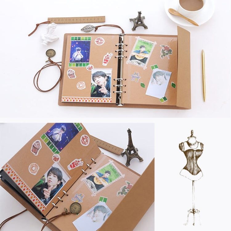 Diy Leather Retro Photo Album Covered Self-Adhesive Handmade Photo Album Baby Growth Album