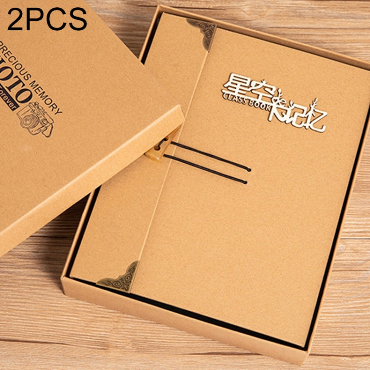 2 PCS Retro Personality Horn Buckle Diy Handmade Photo Album Pasted Couple Photo Album, Specification: Medium 21x27cm