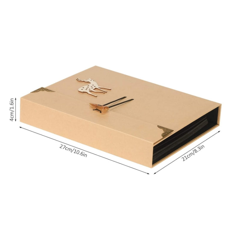 2 PCS Retro Personality Horn Buckle Diy Handmade Photo Album Pasted Couple Photo Album, Specification: Medium 21x27cm
