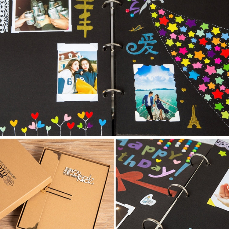 2 PCS Retro Personality Horn Buckle Diy Handmade Photo Album Pasted Couple Photo Album, Specification: Medium 21x27cm