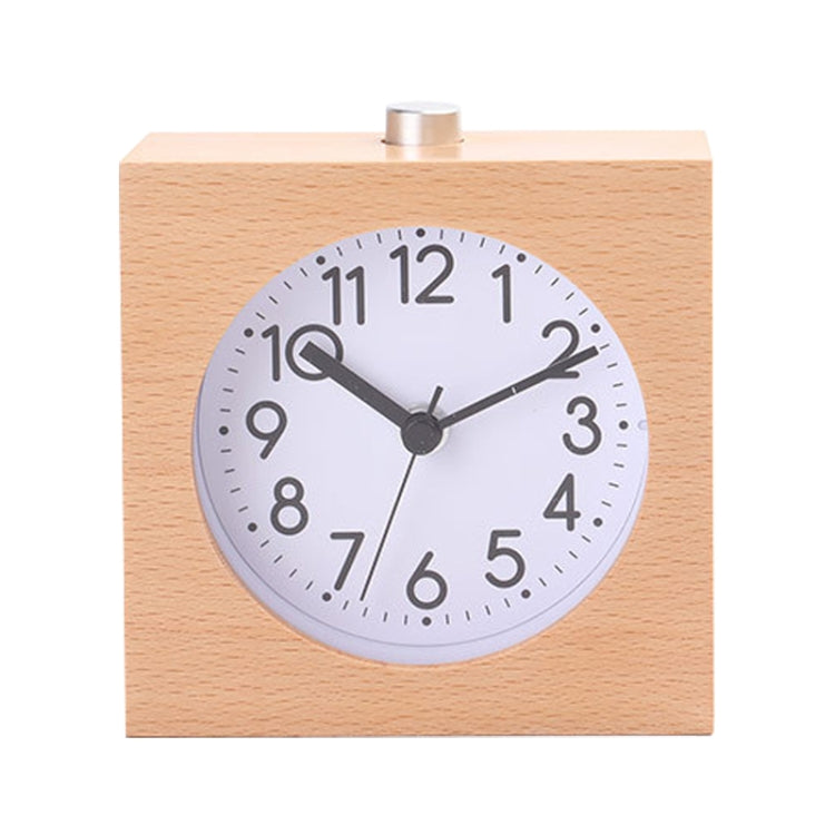 Solid Wood Silent Snooze Alarm Clock with Pointer