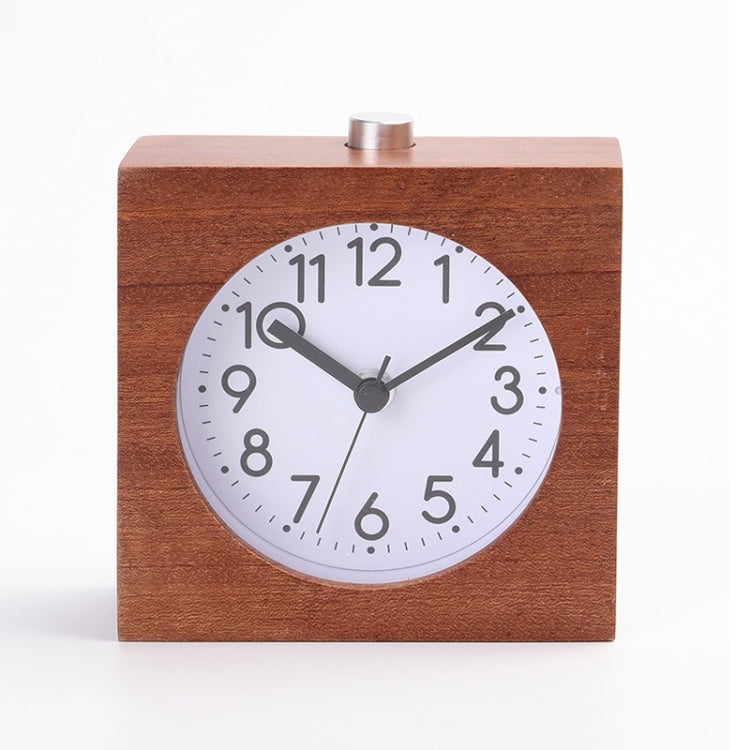 Solid Wood Silent Snooze Alarm Clock with Pointer