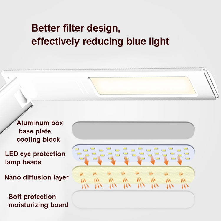 U11 Touch 3-Level Dimming LED Eye Protection Desk Lamp With Perpetual Calendar/Alarm/Temperature Function