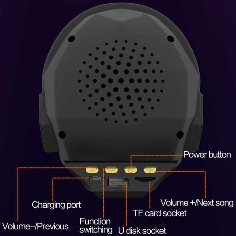 X5 Wireless Bluetooth Speaker Portable Subwoofer Light Emitting Small Speaker, Support TF Card & U Disk