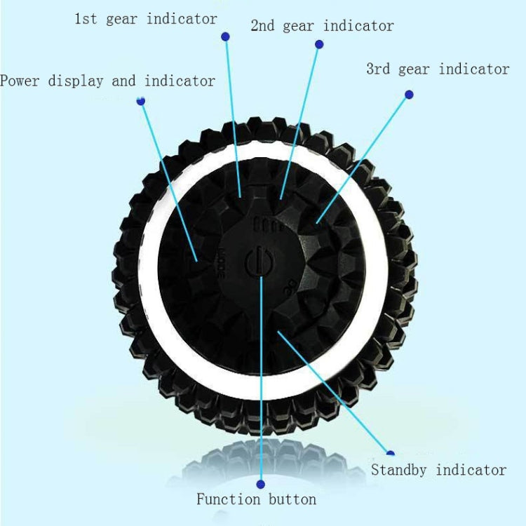 Yoga Ball Electric Massage Ball Handheld Silicone Ball Black (Black Ring)