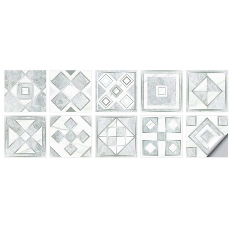 2 Sets Geometric Pattern Staircase Wall Tile Sticker Kitchen Stove Water And Oil Proof Stickers, Specification: L: 20x20cm