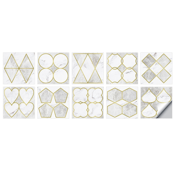 2 Sets Geometric Pattern Staircase Wall Tile Sticker Kitchen Stove Water And Oil Proof Stickers, Specification: L: 20x20cm