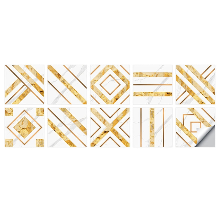 2 Sets Geometric Pattern Staircase Wall Tile Sticker Kitchen Stove Water And Oil Proof Stickers, Specification: L: 20x20cm
