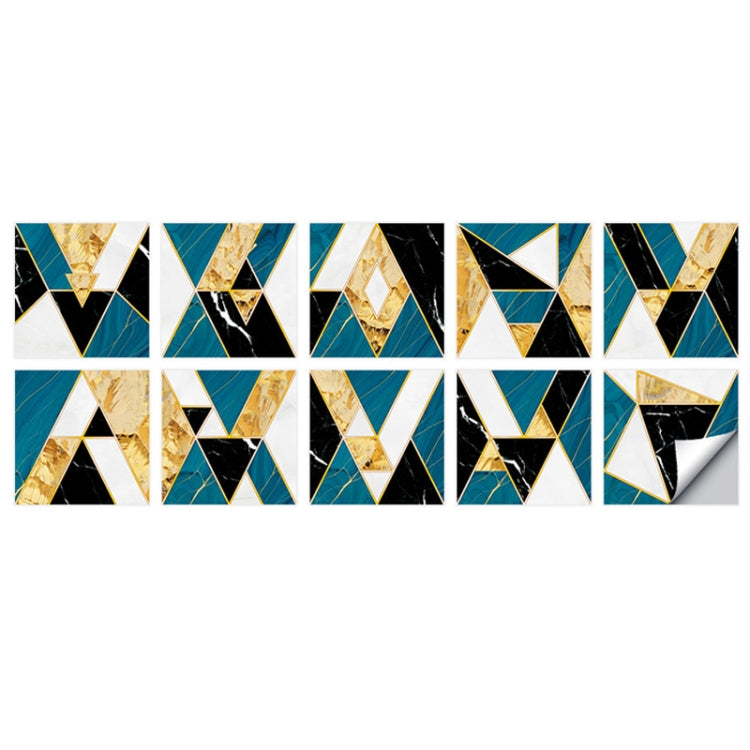 2 Sets Geometric Pattern Staircase Wall Tile Sticker Kitchen Stove Water And Oil Proof Stickers, Specification: L: 20x20cm