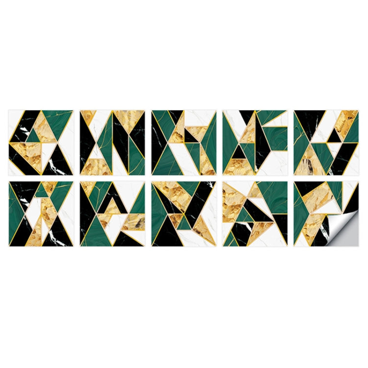 2 Sets Geometric Pattern Staircase Wall Tile Sticker Kitchen Stove Water And Oil Proof Stickers, Specification: L: 20x20cm