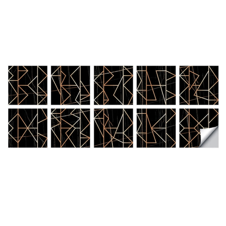 2 Sets Geometric Pattern Staircase Wall Tile Sticker Kitchen Stove Water And Oil Proof Stickers, Specification: L: 20x20cm