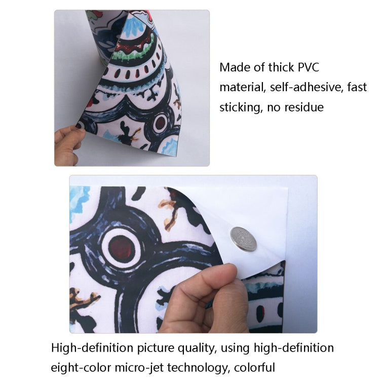 Self-Adhesive Heat-Resistant Oil-Proof Stickers Household Kitchen Stove Tile Wall Stickers, Specification: LZ-012(40x80cm)
