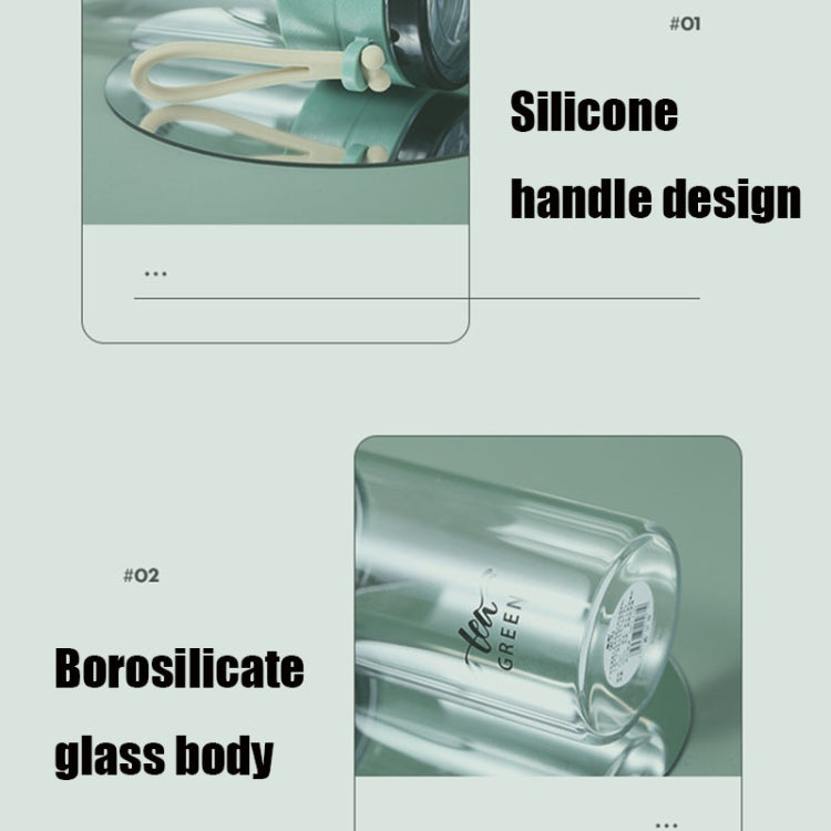 F461 Tea And Water Separation Tea Cup High Borosilicate Glass Portable Water Cup