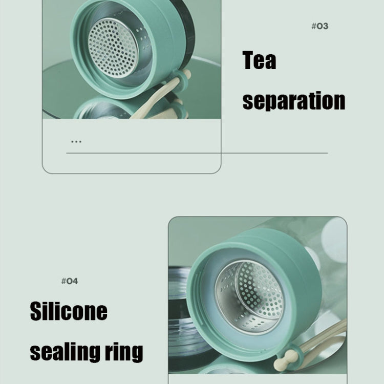 F461 Tea And Water Separation Tea Cup High Borosilicate Glass Portable Water Cup