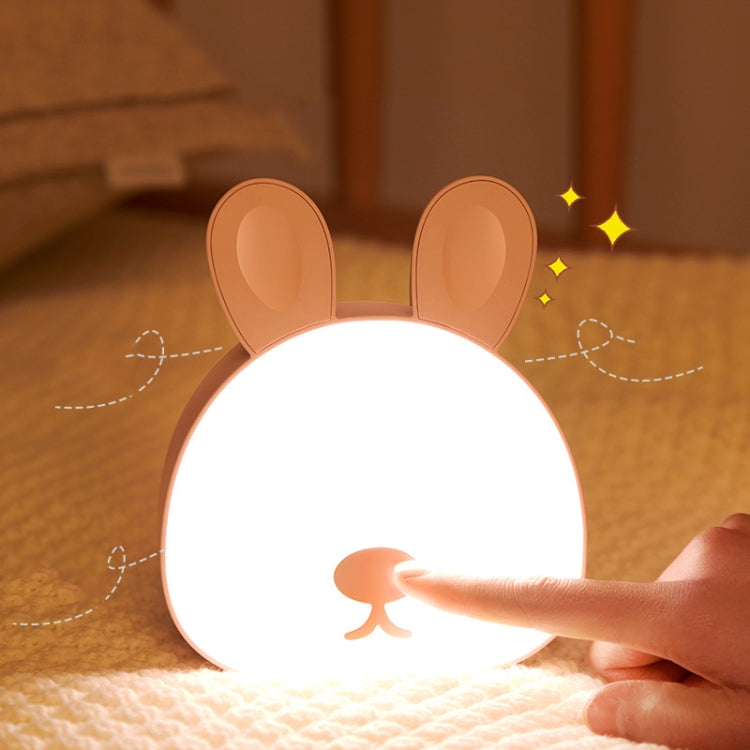 Cute Rabbit Night Light USB Charging Bedroom Bedside Sleeping Eye Protection Lamp