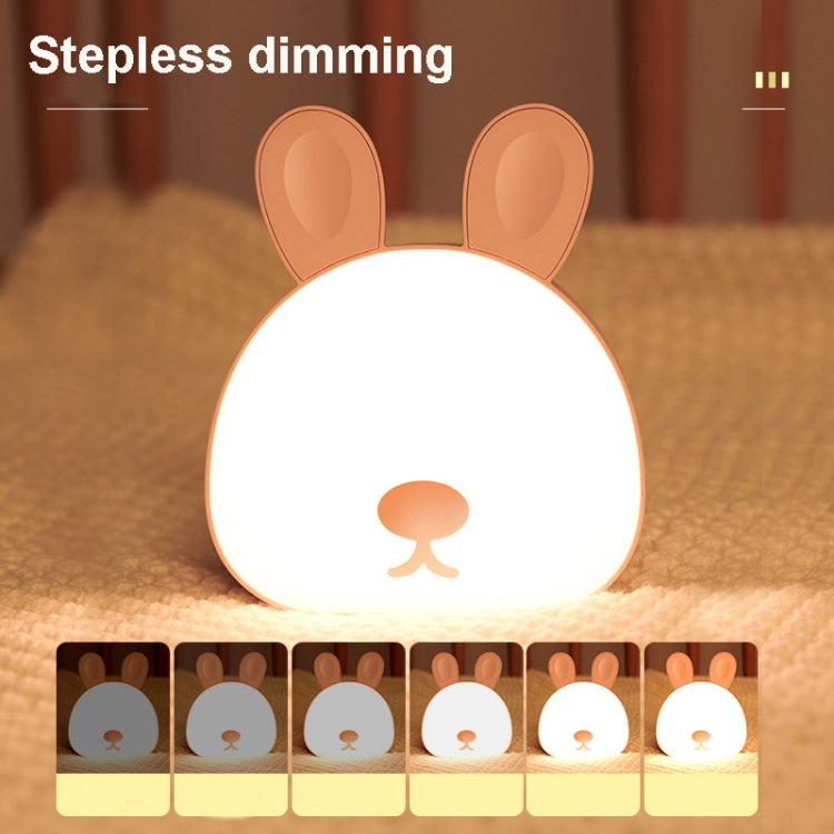 Cute Rabbit Night Light USB Charging Bedroom Bedside Sleeping Eye Protection Lamp