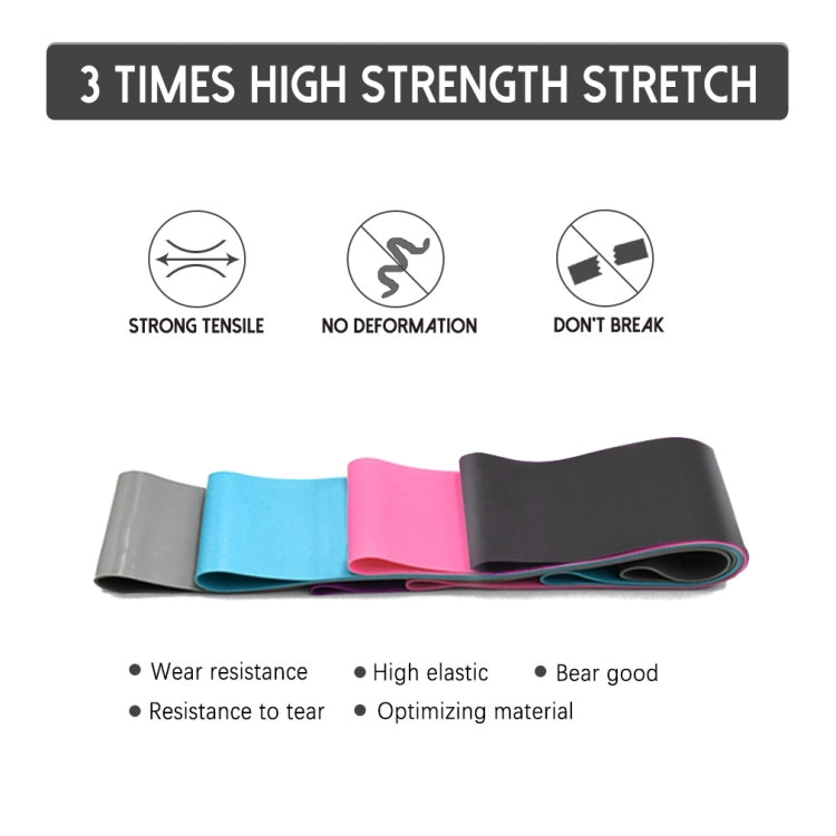 4 in 1 Intensity Gradient Latex Anti-Slip Resistance Band Yoga Stretching Stretch Band Set