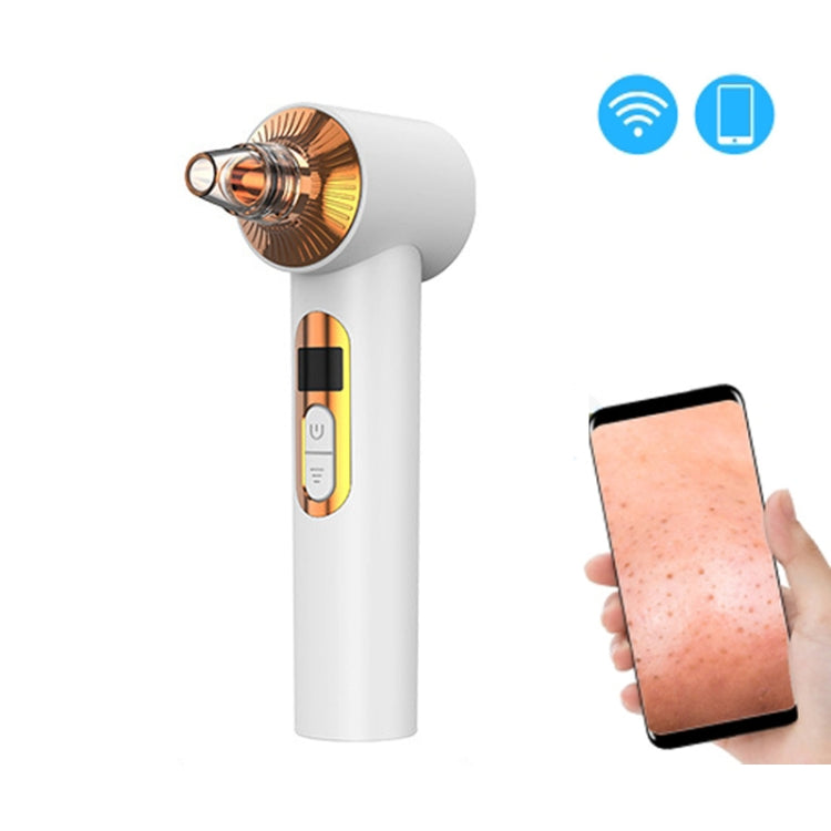 3 Millon Pixels 20 Times Magnification Intelligent Wireless Visualization Blackhead Meter Electric Pore Removal Machine,Styel: With Cold/Hot Compress (White)