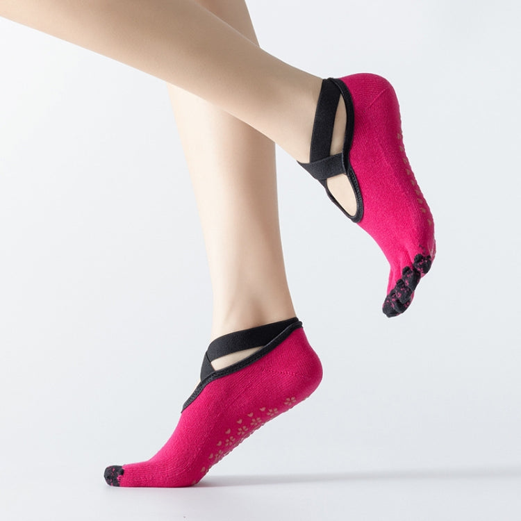 Professional Yoga Socks Non-Slip Five-Finger Split Toe Strap Ballet Dance Cotton Socks, Size: One Size