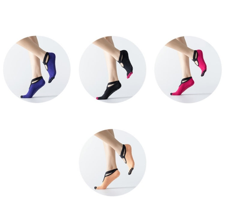 Professional Yoga Socks Non-Slip Five-Finger Split Toe Strap Ballet Dance Cotton Socks, Size: One Size