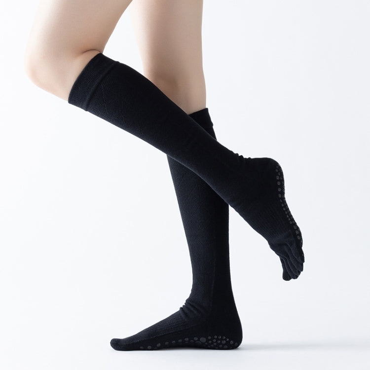 Medium Yoga Socks Warm Five-Finger Socks Non-Slip Pile Socks, Size: One Size