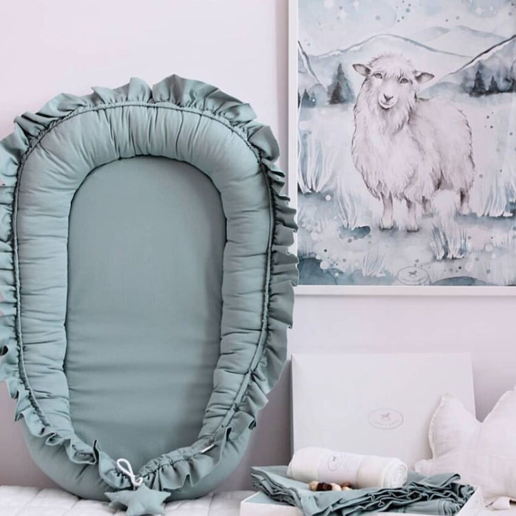 Lace Cotton Baby Uterus Bionic Bed Portable Newborn Bed Mat