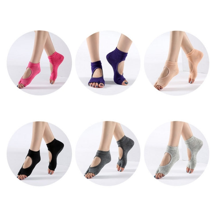 2 Pair Two-Toed Yoga Socks Clogs Socks Non-Slip Sports Cotton Socks, Size: One Size