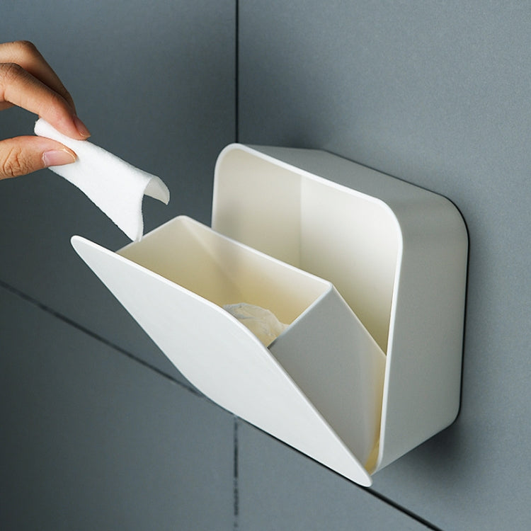 2 PCS Creative Multifunctional Cotton Swab Storage Box Wall-Mounted Clamshell Dustproof  Cosmetics Finishing Box