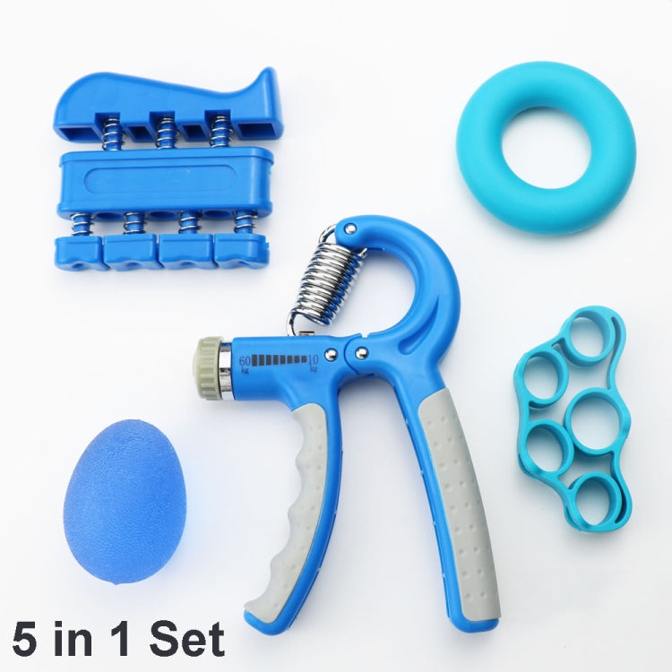 5 In 1 Counting Grip Device Fitness Adjustment Grip Device  Finger Trainer Set