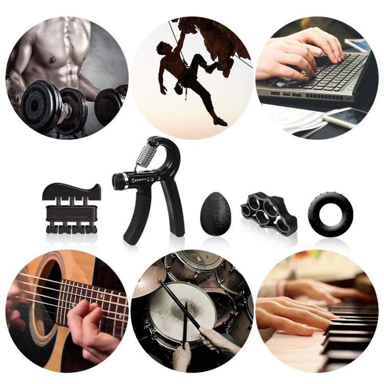5 In 1 Counting Grip Device Fitness Adjustment Grip Device  Finger Trainer Set