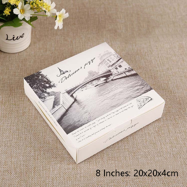 30 PCS Pizza Takeaway Packaging Carton Pizza Packaging Box, Specification: 8 Inches: 20x20x4cm
