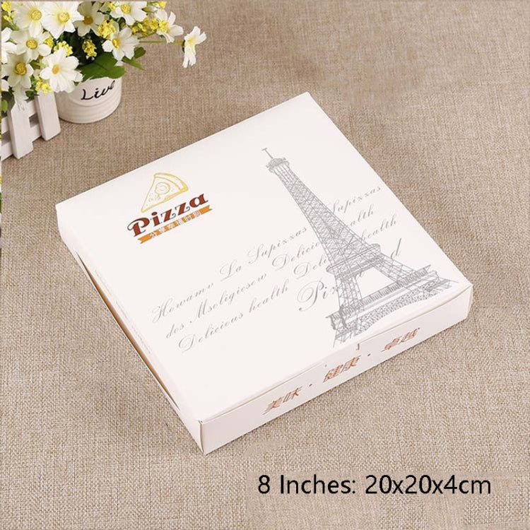 30 PCS Pizza Takeaway Packaging Carton Pizza Packaging Box, Specification: 8 Inches: 20x20x4cm