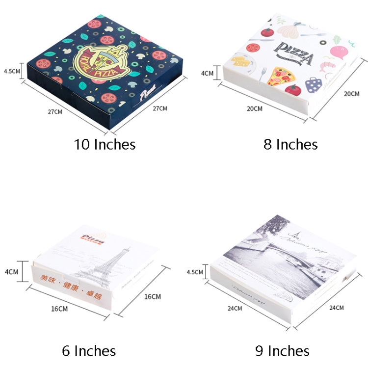 30 PCS Pizza Takeaway Packaging Carton Pizza Packaging Box, Specification: 8 Inches: 20x20x4cm