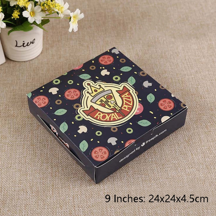 30 PCS Pizza Takeaway Packaging Carton Pizza Packaging Box, Specification: 9 Inches: 24x24x4.5cm