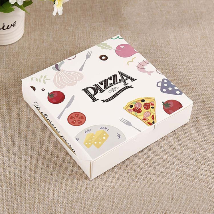 30 PCS Pizza Takeaway Packaging Carton Pizza Packaging Box, Specification: 9 Inches: 24x24x4.5cm