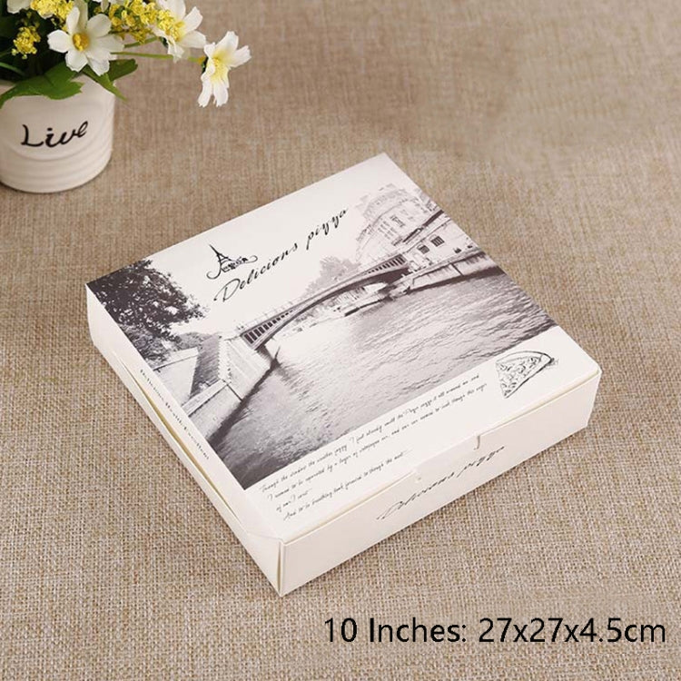 30 PCS Pizza Takeaway Packaging Carton Pizza Packaging Box, Specification: 10 Inches: 27x27x4.5cm