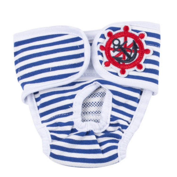 2 PCS Pet Physiological Pants Female Dog Physiological Period Hygiene Pants, Size: XXL(Blue White Stripes)