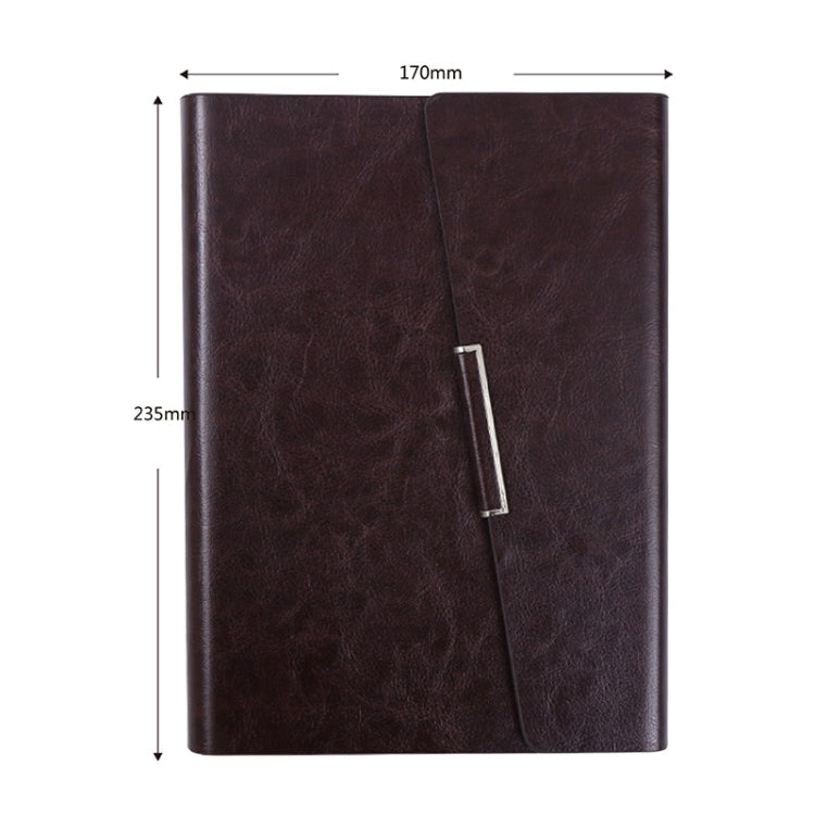 2 PCS Business Notebook Imitation Leather PU Tri-Fold Loose-Leaf Notepad, Specification: A5