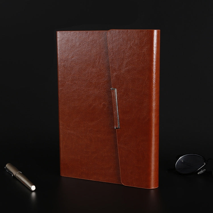 2 PCS Business Notebook Imitation Leather PU Tri-Fold Loose-Leaf Notepad, Specification: A5