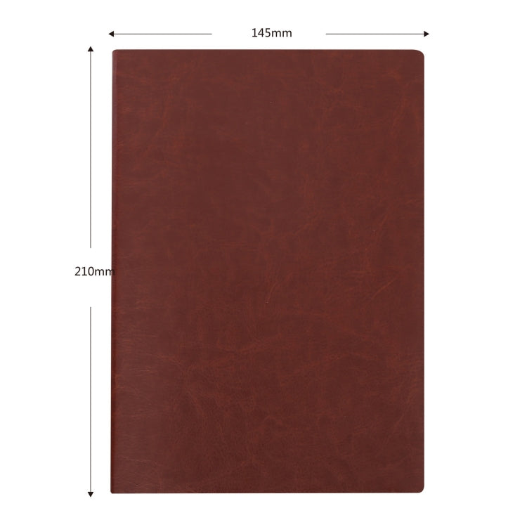 2 PCS Imitation Leather Business Notebook Retro Notebook, Cover color: Brown, Specification: A5
