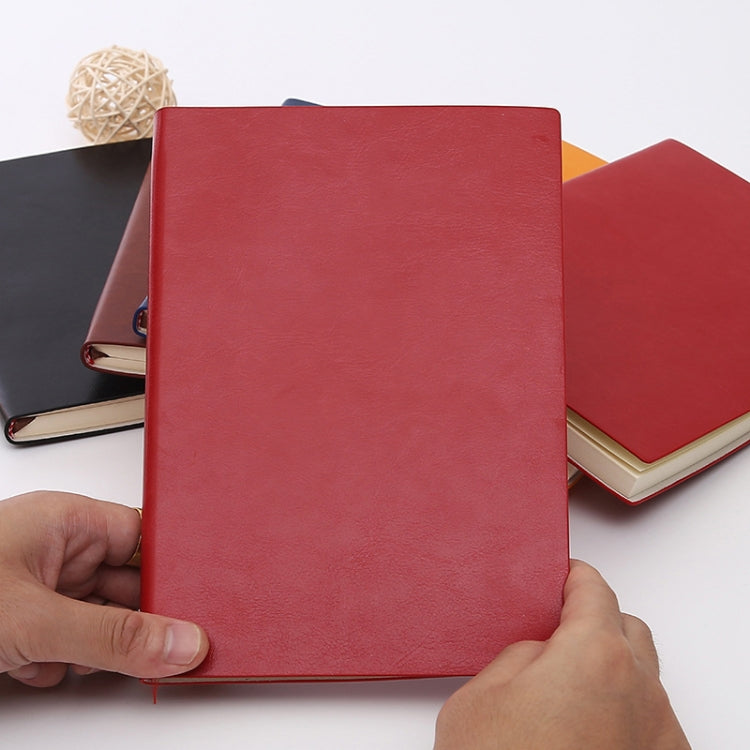 2 PCS Imitation Leather Business Notebook Retro Notebook, Cover color: Brown, Specification: A5