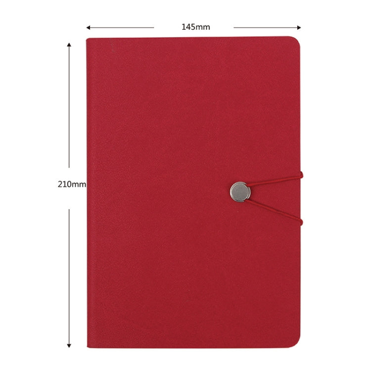 2 PCS Imitation Leather Notebook Elastic Band Buckle Business Notebook 32K Notebook, Specification: A5