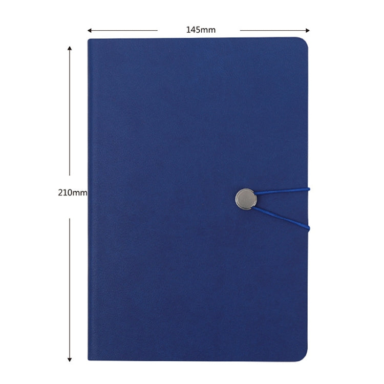 2 PCS Imitation Leather Notebook Elastic Band Buckle Business Notebook 32K Notebook, Specification: A5