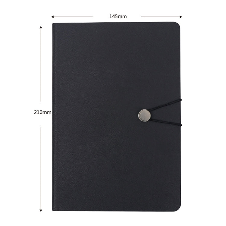 2 PCS Imitation Leather Notebook Elastic Band Buckle Business Notebook 32K Notebook, Specification: A5