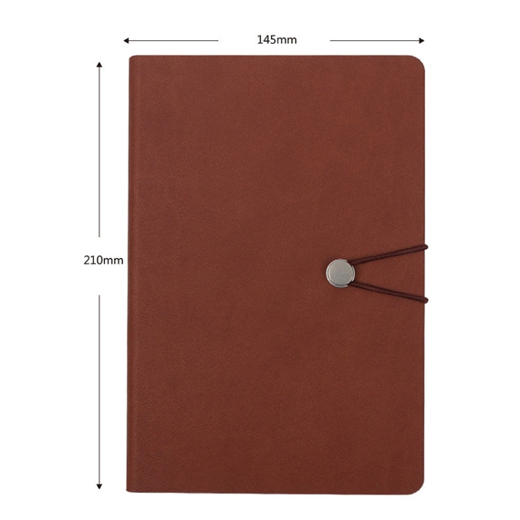 2 PCS Imitation Leather Notebook Elastic Band Buckle Business Notebook 32K Notebook, Specification: A5