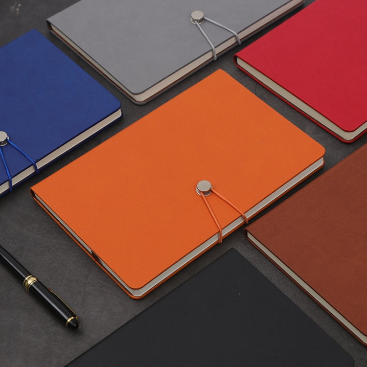 2 PCS Imitation Leather Notebook Elastic Band Buckle Business Notebook 32K Notebook, Specification: A5
