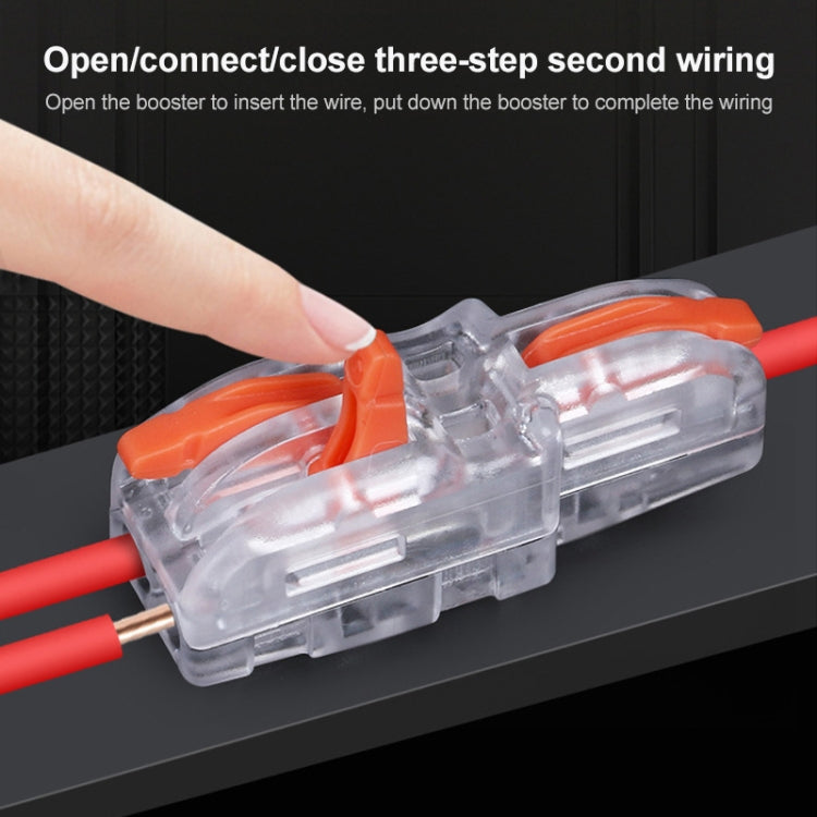 10 PCS Multi-Function Branch Wire Butt Copper Wire Quick Connection Terminal, Model: F14 Orange Handle One in Four Out