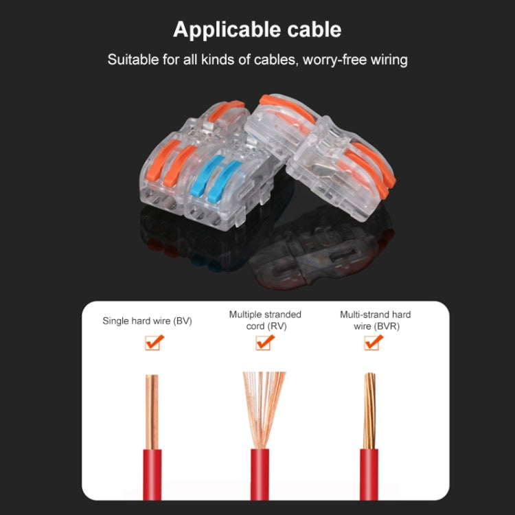 10 PCS Multi-Function Branch Wire Butt Copper Wire Quick Connection Terminal, Model: F14 Orange Handle One in Four Out