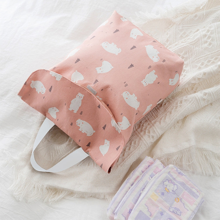 Cotton Diaper Bag Small Portable Diaper Storage Bag